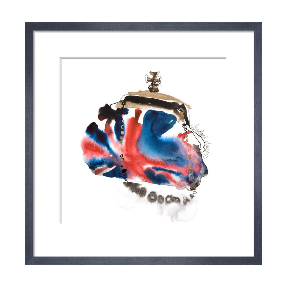 A Very British Bag 30x30cm Framed Print main product photo