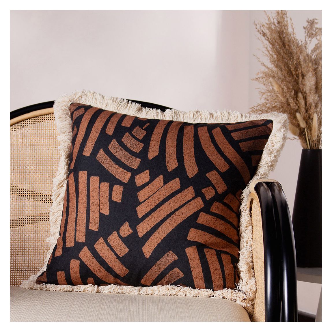 Oromo 45x45cm Cushion Case Brown main product photo