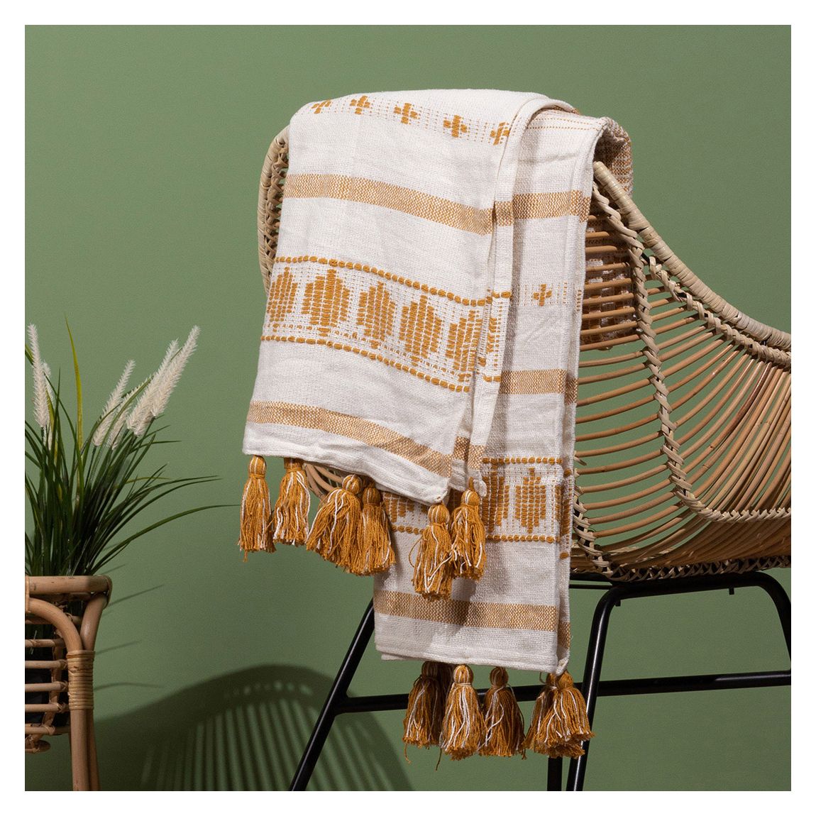 Pangea 125x150 Throw Ochre main product photo
