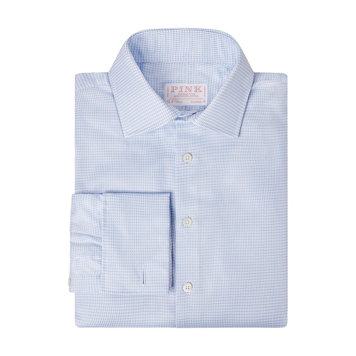 Blue Micro Check Classic Fit Dobby Cotton Shirt main product photo