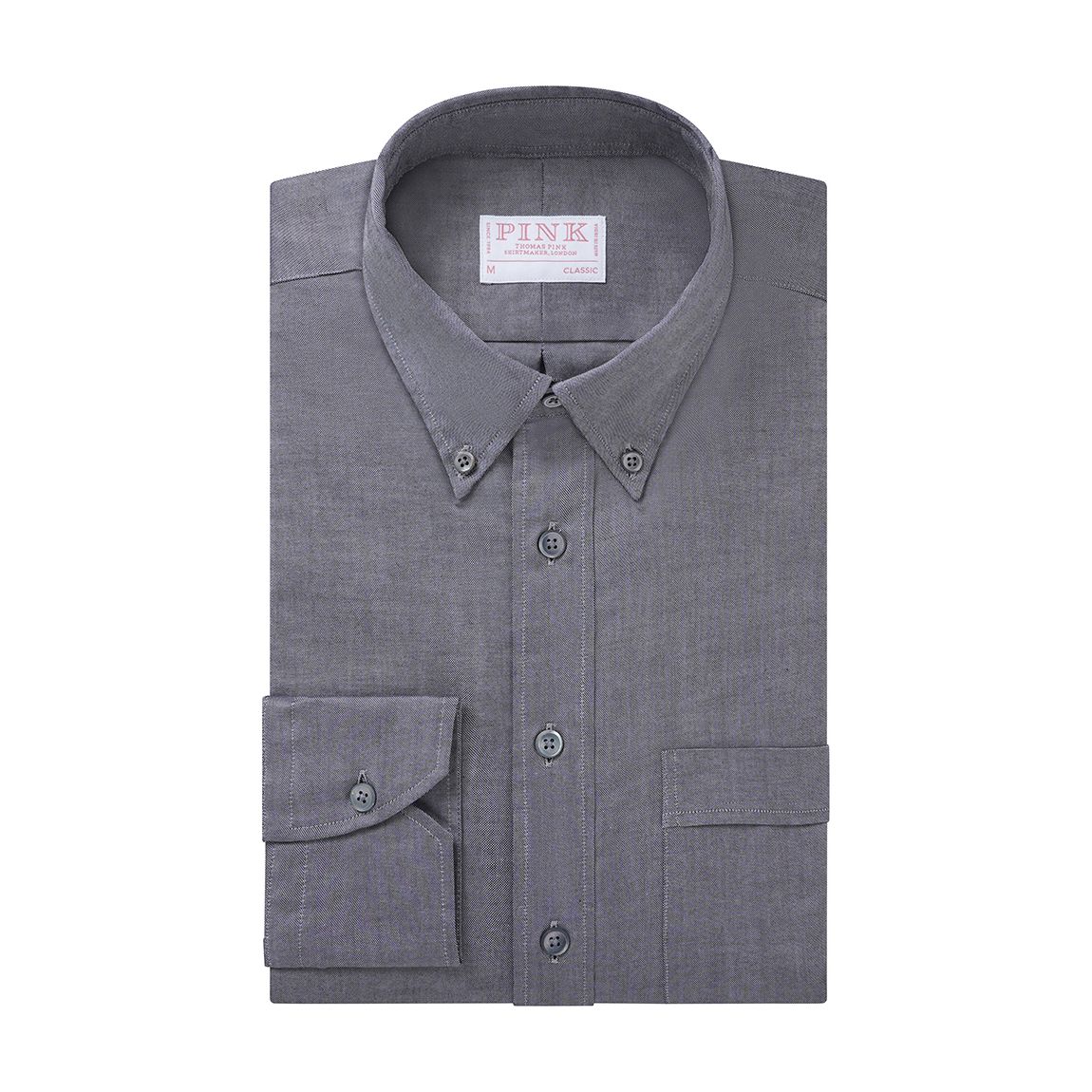 Charcoal Classic Fit Panama Cotton Shirt main product photo