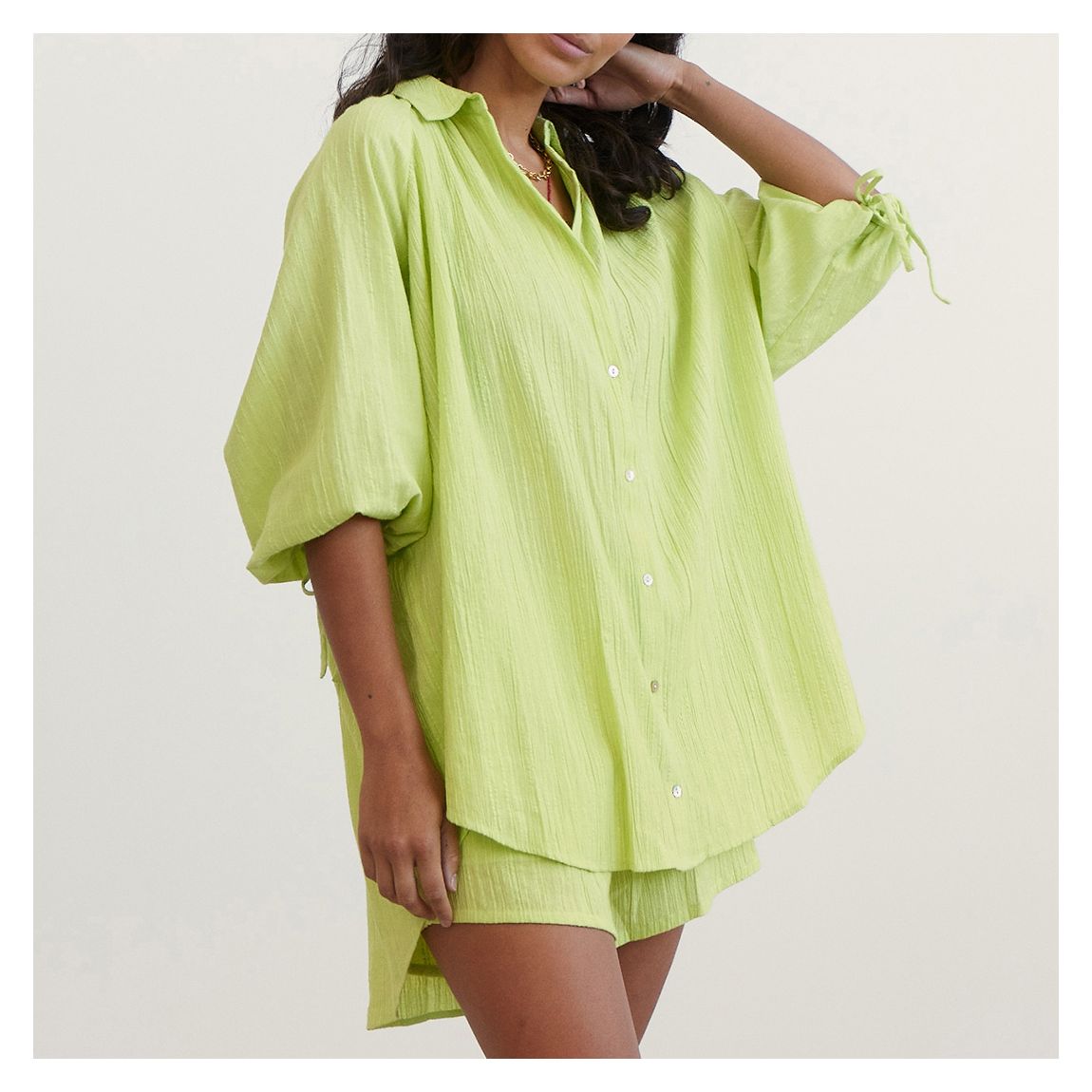 Lime Dobby La Ponche Shirt main product photo