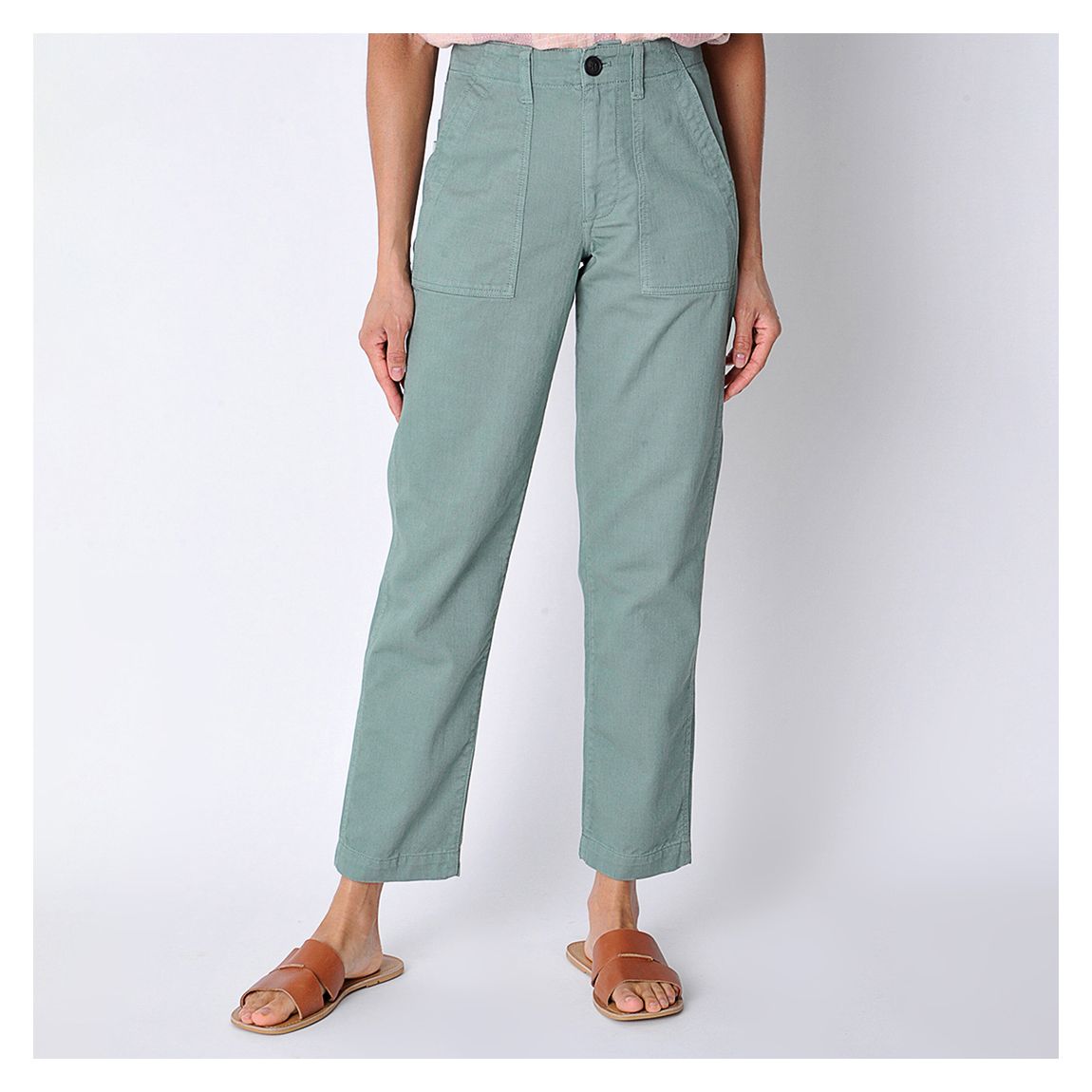 Green Cambourne Cotton Trousers main product photo