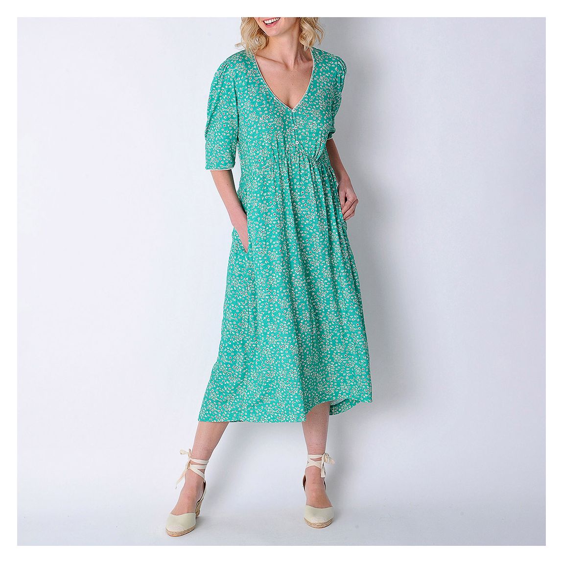 Green Whimble Midi Dress main product photo