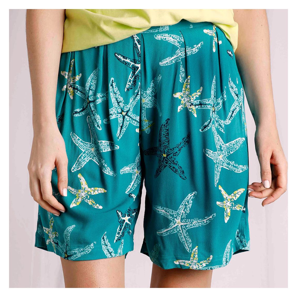 Blue Celeste Printed Shorts main product photo
