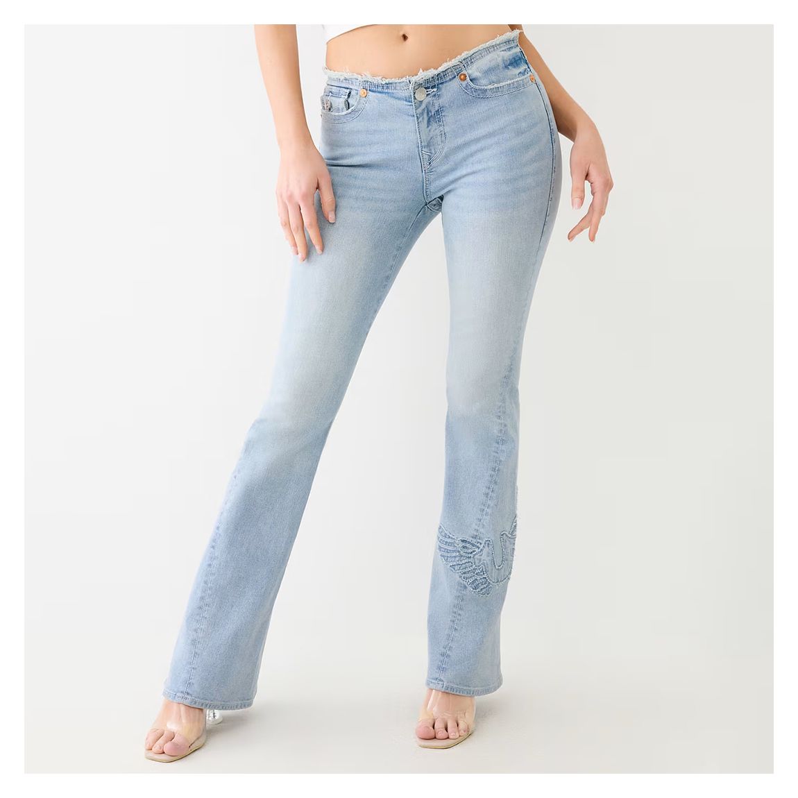 Light Blue Joey Flare Stretch Jeans main product photo