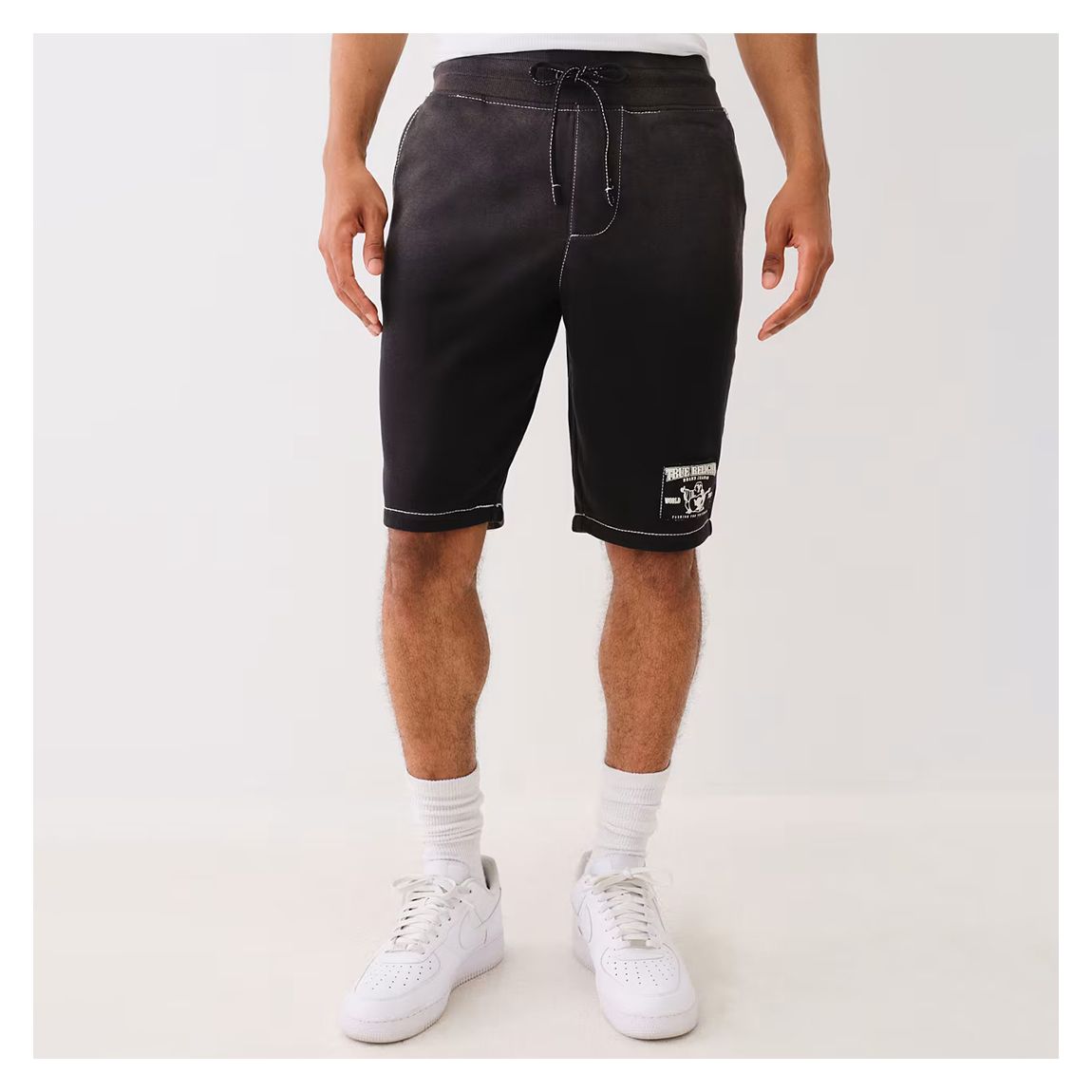 Black Worn Cotton Blend Shorts main product photo