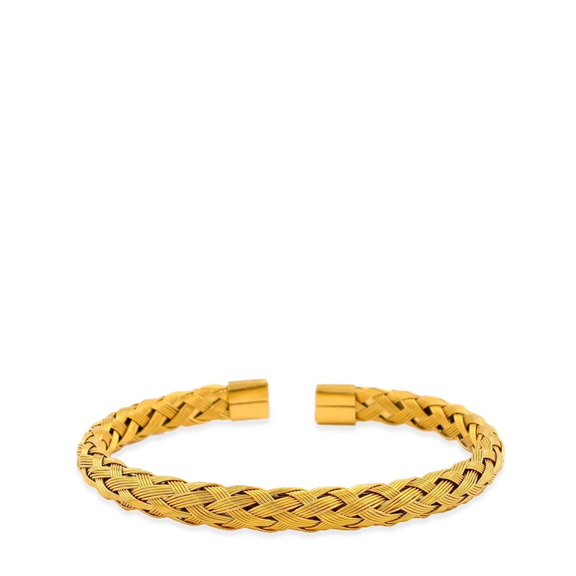 18K Gold Woven Cuff Bangle main product photo