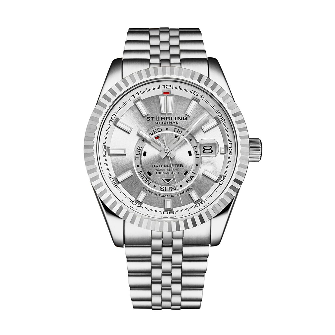 Men's Stuhrling Origional Datemaster silver Watch 42mm main product photo