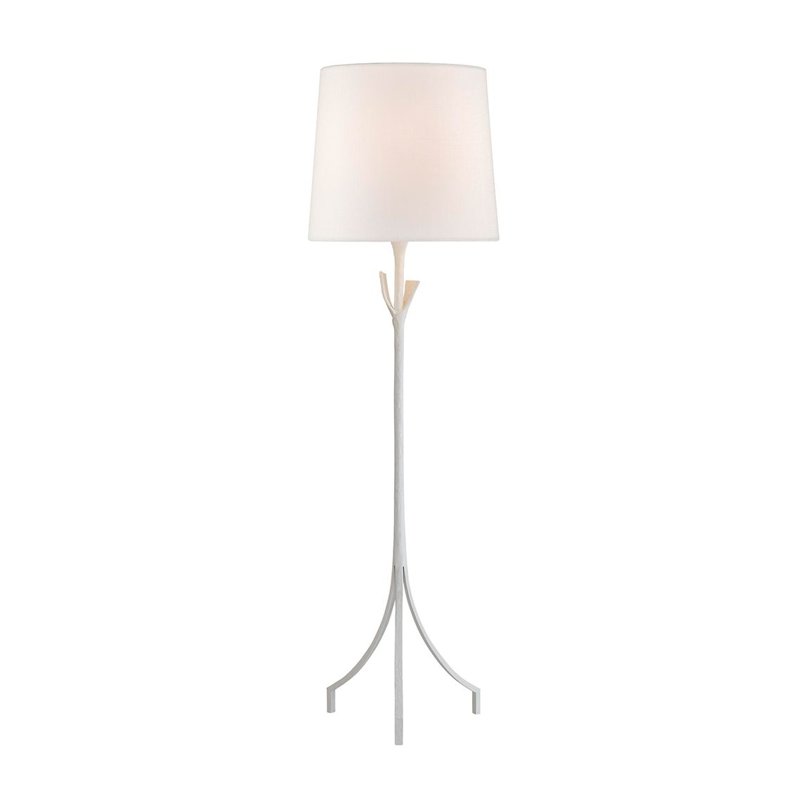 Fliana Floor Lamp in Plaster White with Linen Shade main product photo