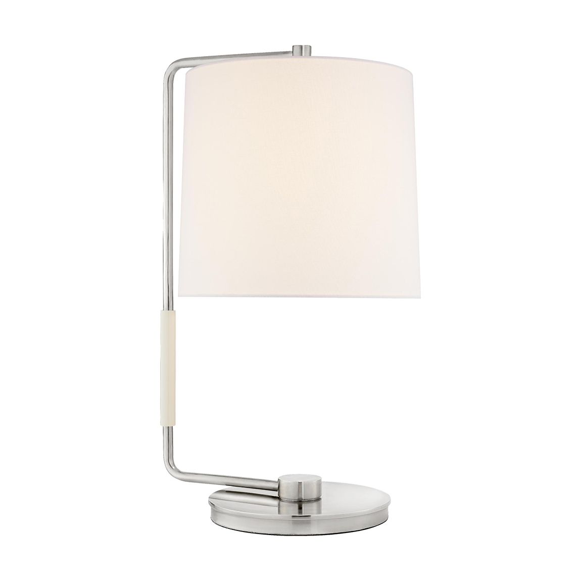 Swing Table Lamp in Soft Silver with Linen Shade main product photo