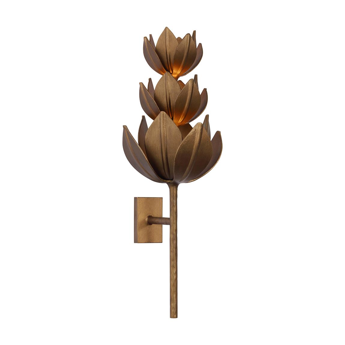 Alberto Extra Large Three Tier Sconce in Antique Bronze Leaf main product photo