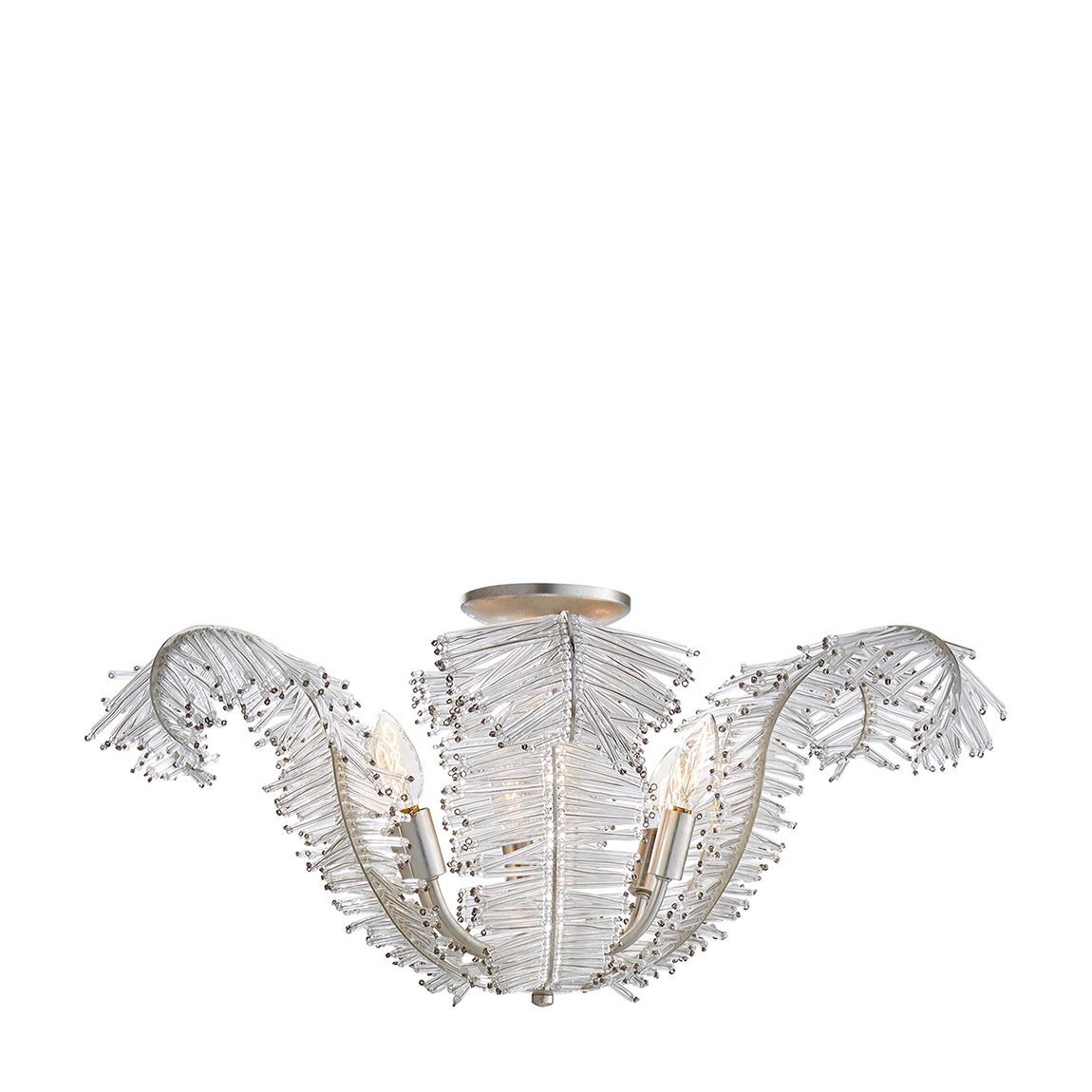 Calais Large Semi-Flush in Burnished Silver Leaf main product photo