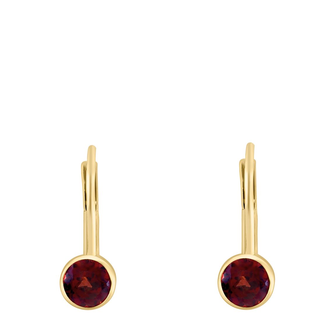 Yellow Gold Garnet Earrings main product photo