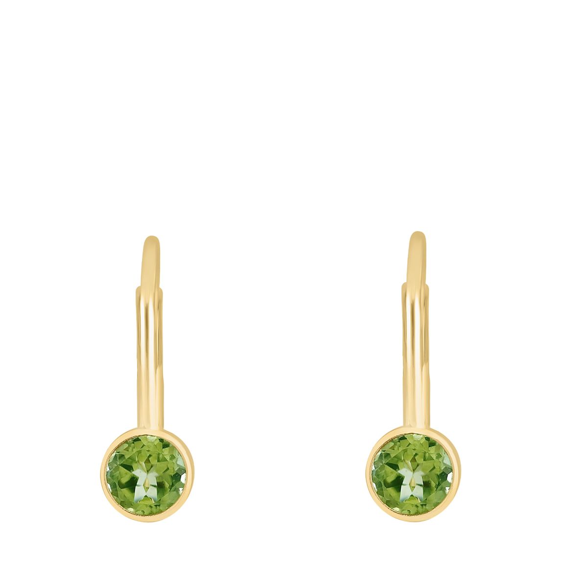 Yellow Gold Peridot Earrings main product photo