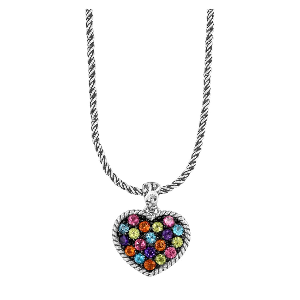 Multi Gemstone Peridot Pendant main product photo