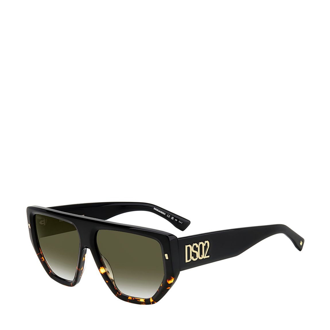 Black Havana Square Flat Top Sunglasses 60mm main product photo