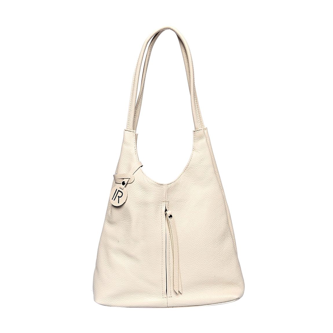 Beige Italian Leather Shoulder Bag main product photo