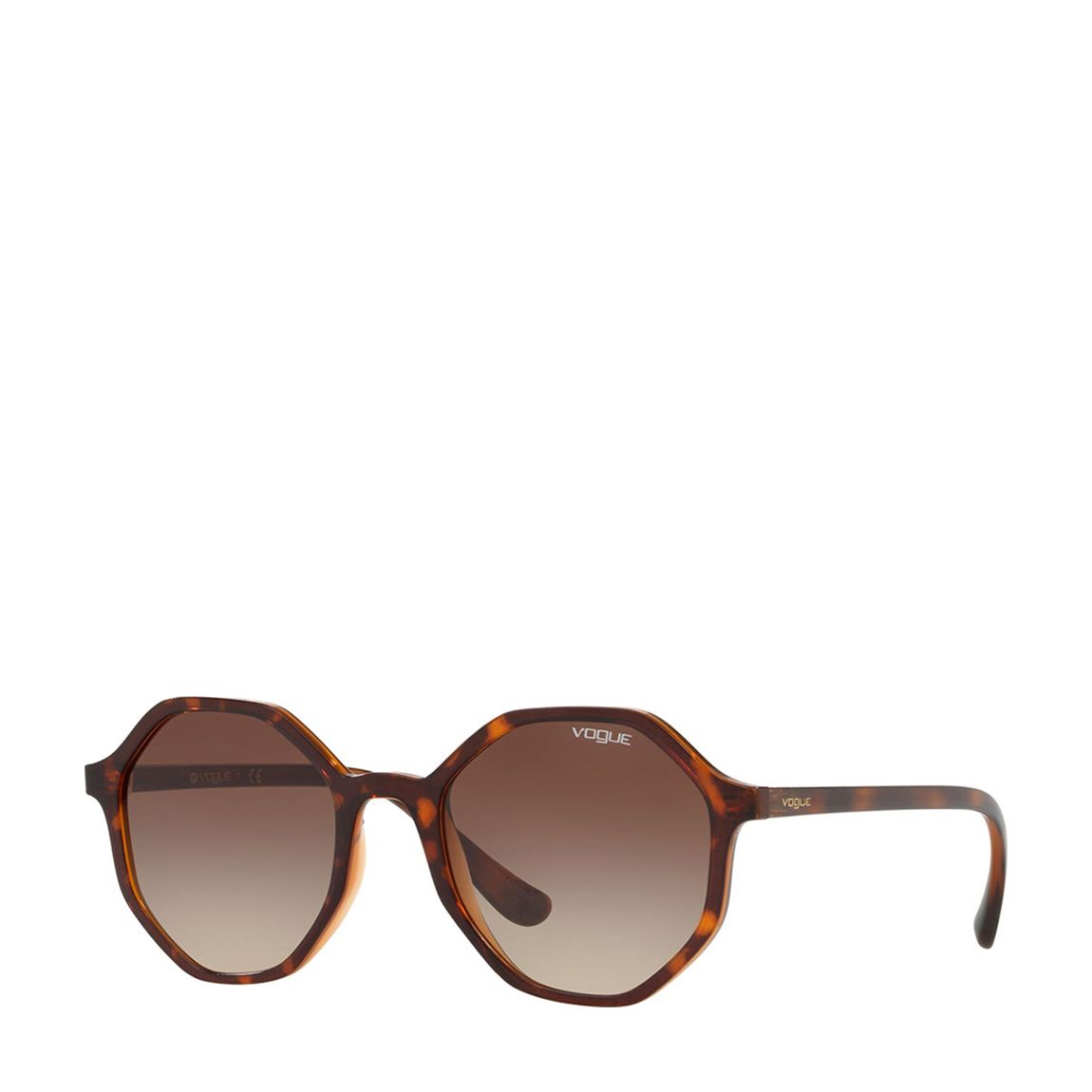 Top Havana, Brown Transparent Octangonal Sunglasses main product photo