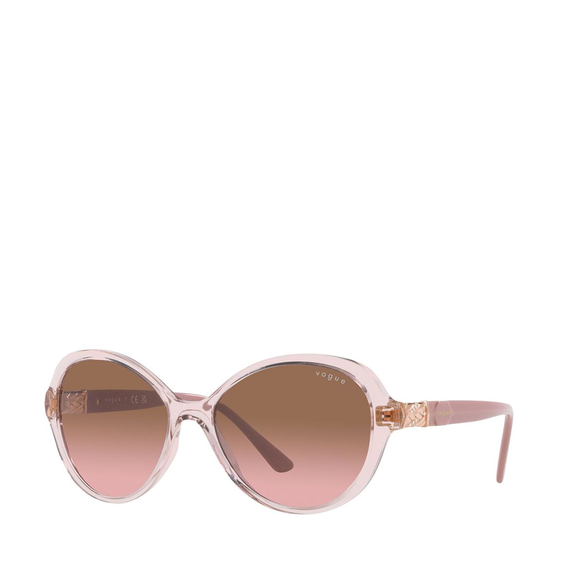 Transparent Pink Round Sunglasses main product photo