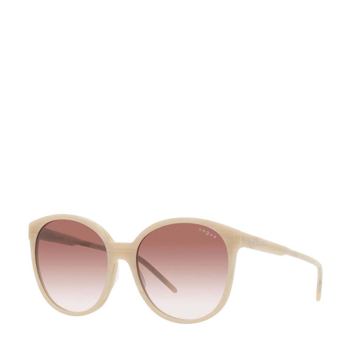 Beige Horn Round Sunglasses main product photo