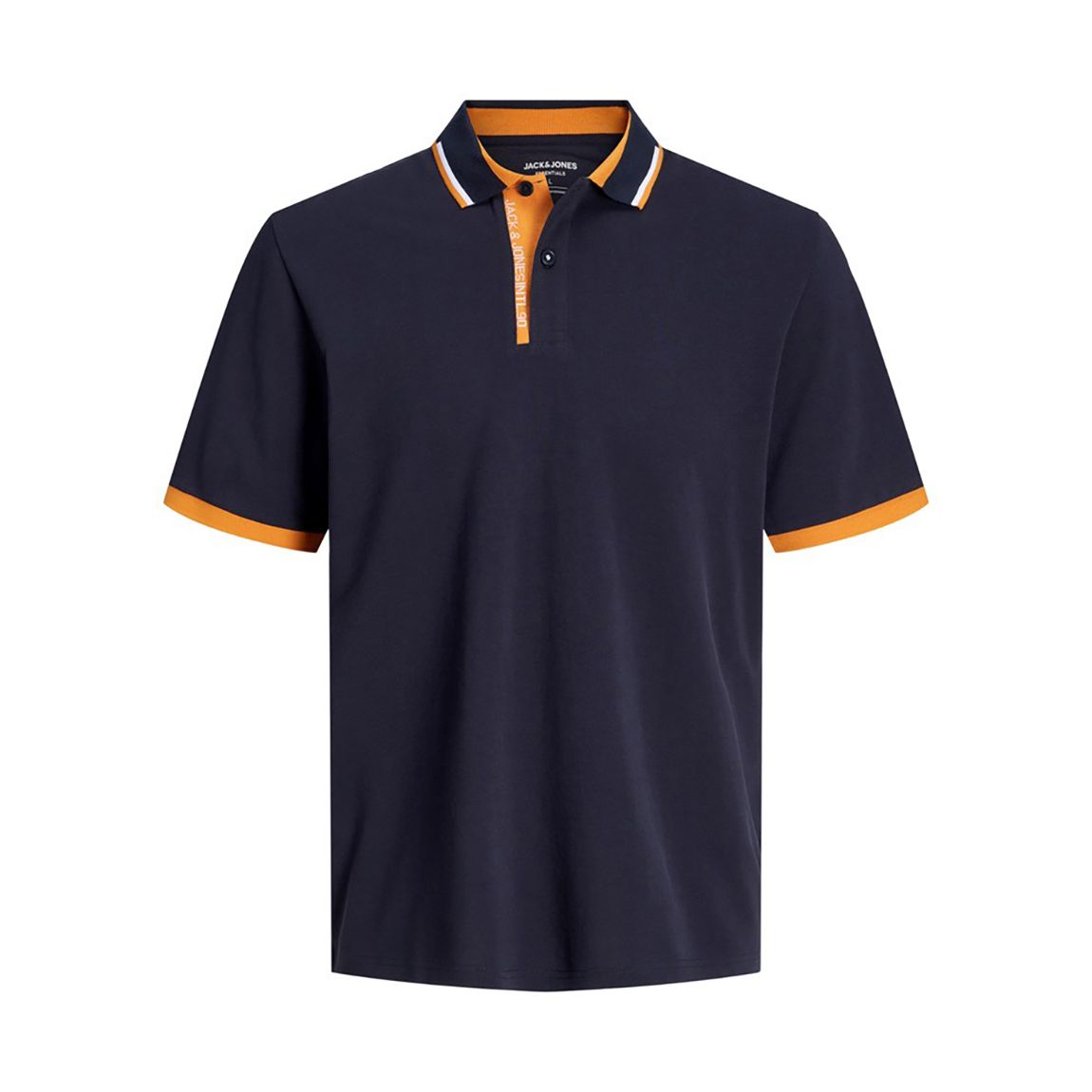 Navy Vertical Logo Cotton Polo main product photo