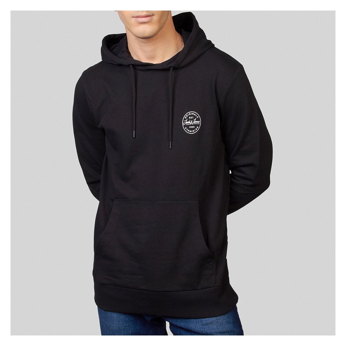 Black Logo Cotton Hoodie main product photo
