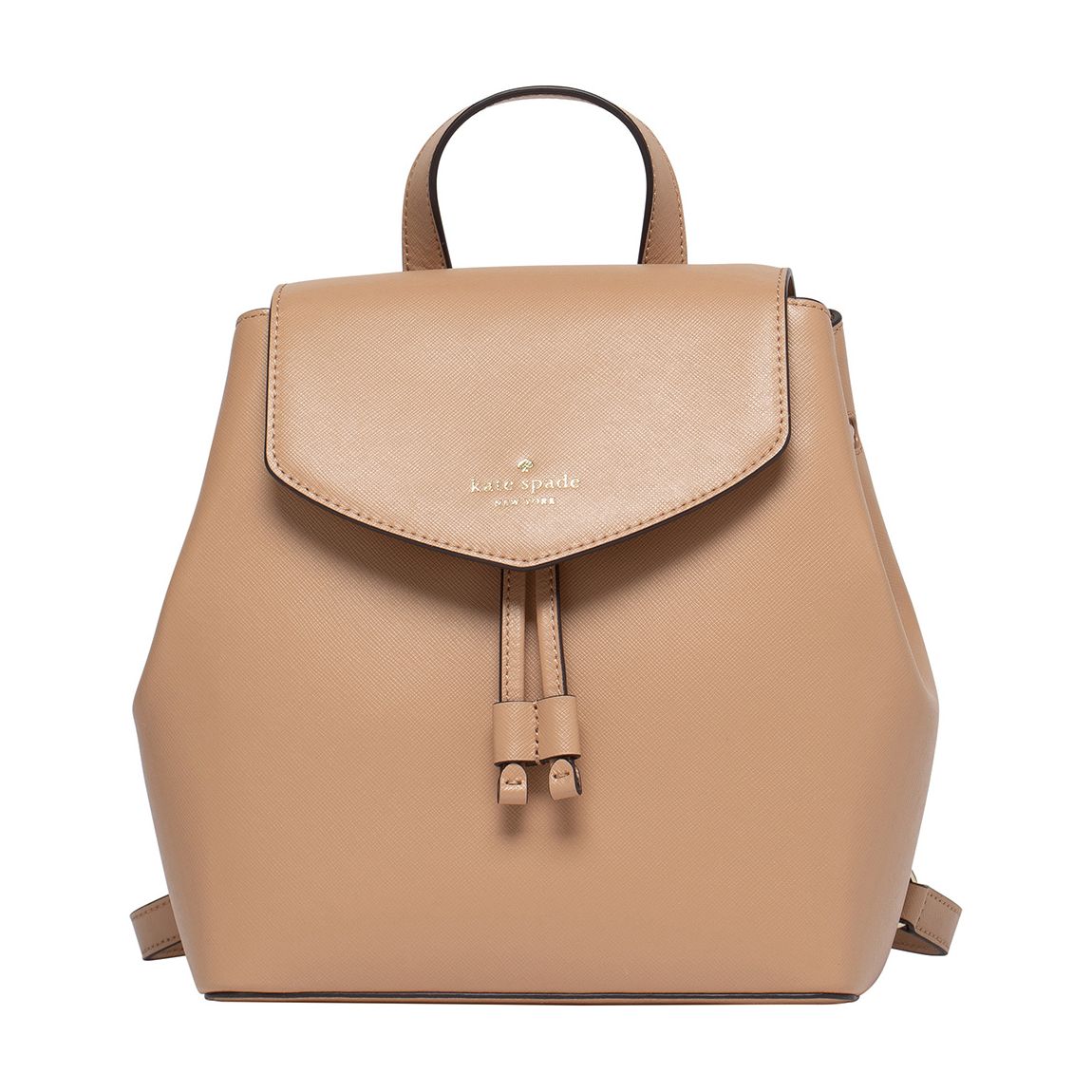 Lizzie Saffiano Leather Medium Flap Backpack main product photo