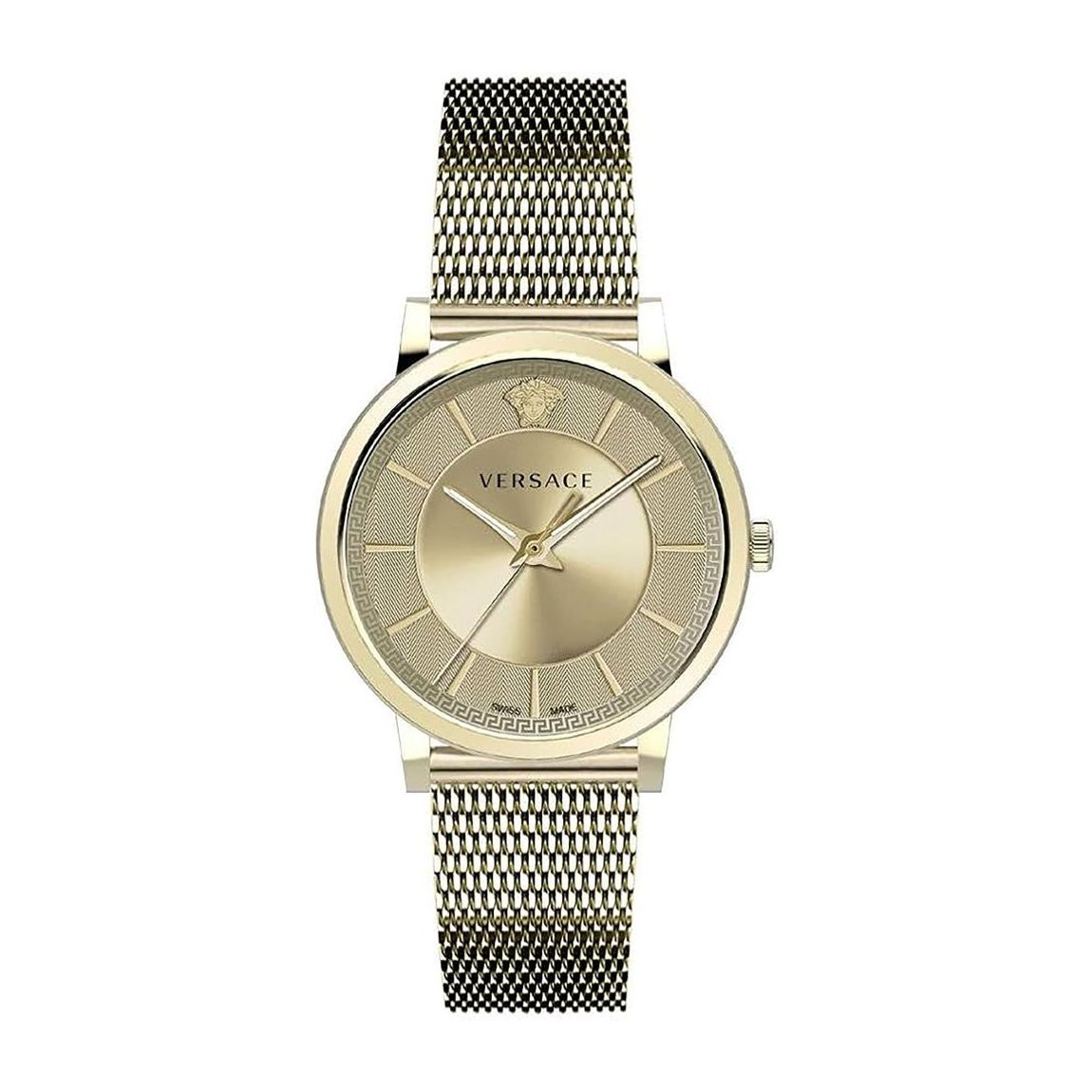 Stainless Steel Quartz Analog Leather Strap Watch Unisex - Yellow main product photo