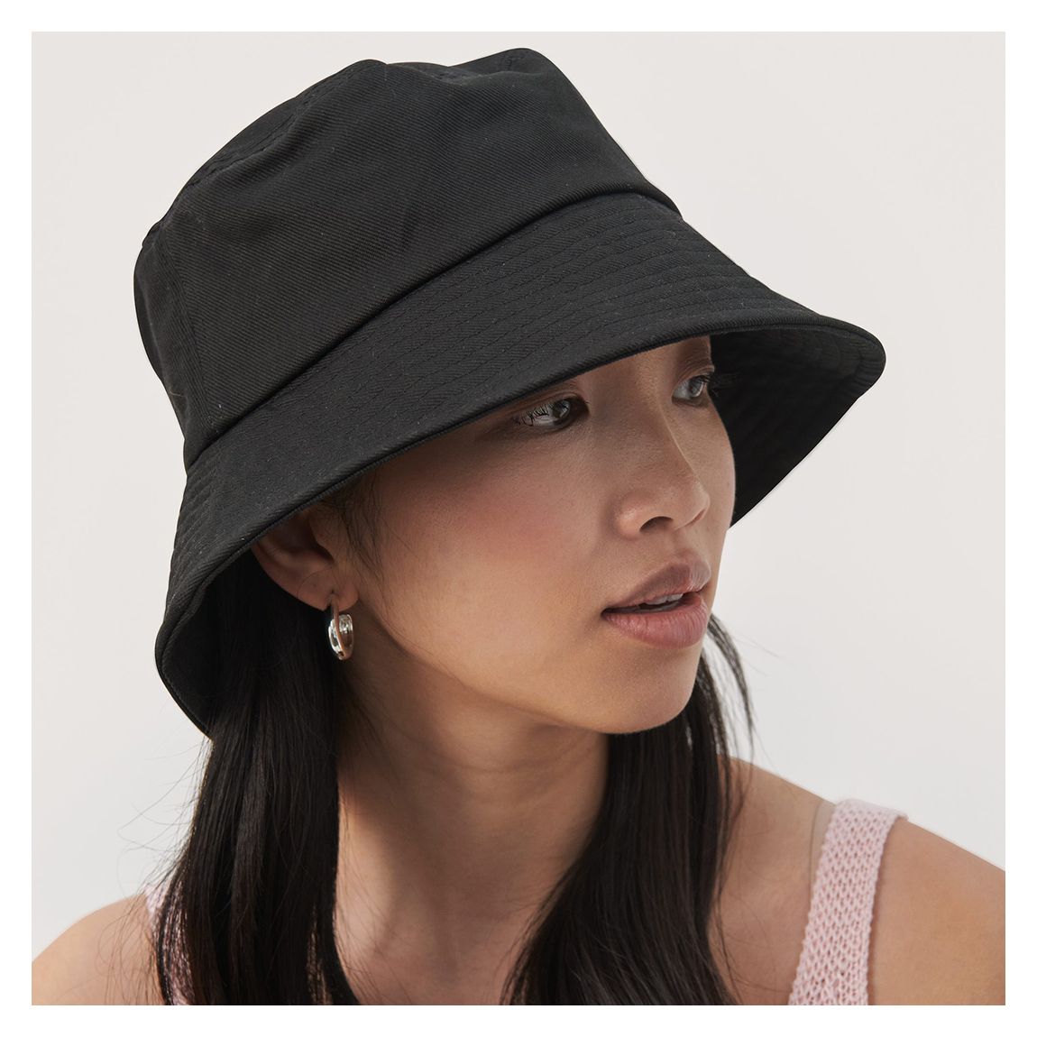Black Groa Cotton Bucket Hat main product photo