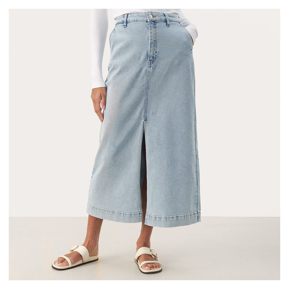 Blue Caliah Midi Skirt main product photo