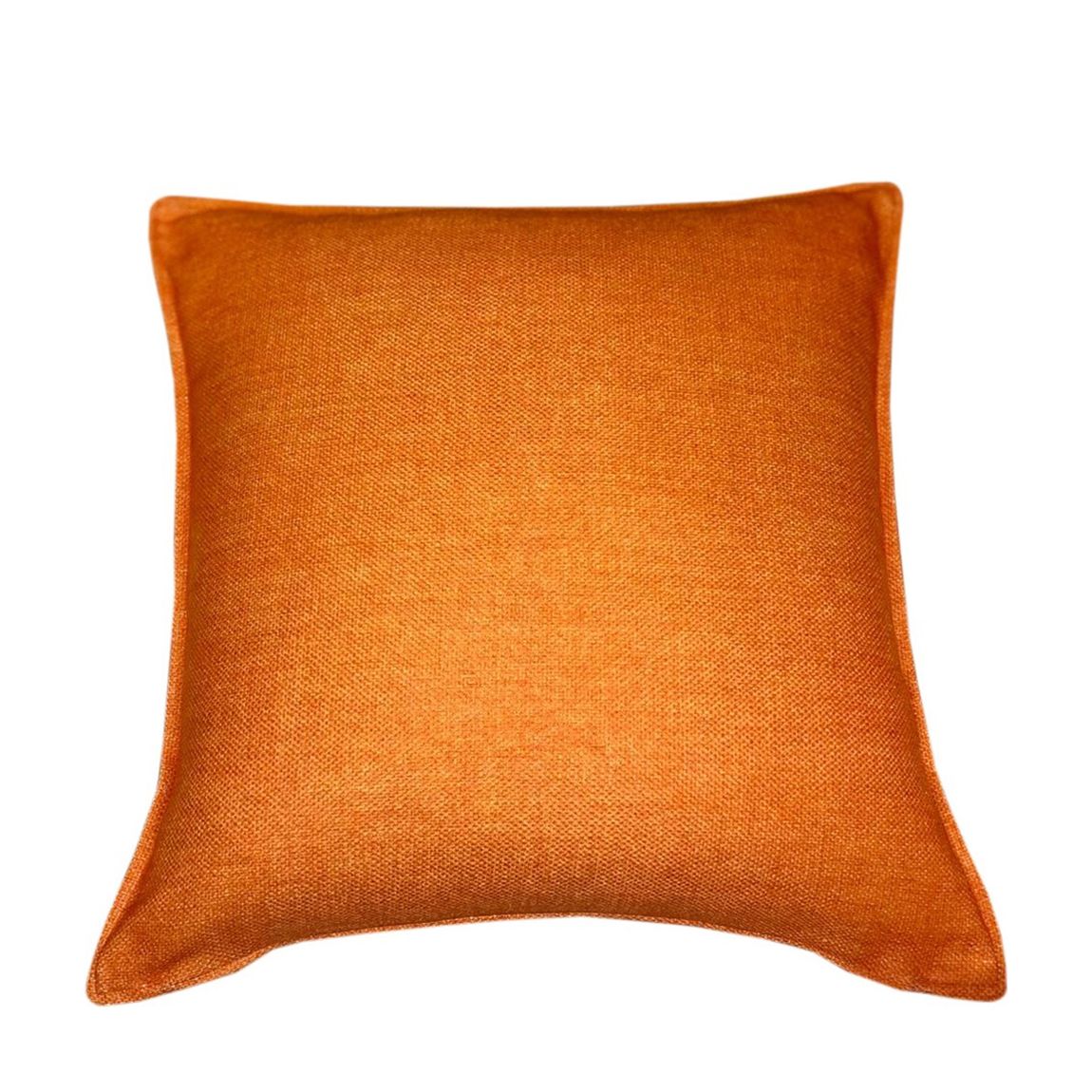Faux Linen Orange Cushion With Flange 45 x 45 cm main product photo