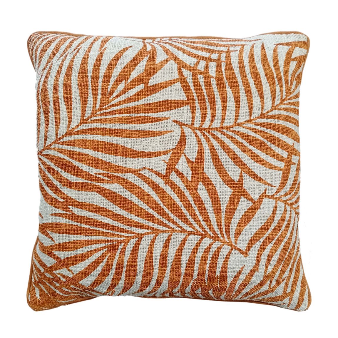 Leaf Print On Loose Weave Orange 45 x 45 cm main product photo