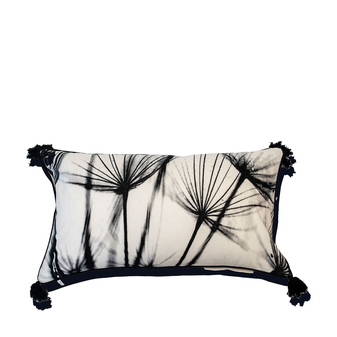 Mono Printed Dandelions On Velvet With Tassel 35 x 65 cm main product photo