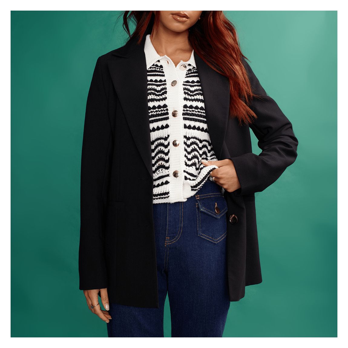 Black Oversized Blazer main product photo