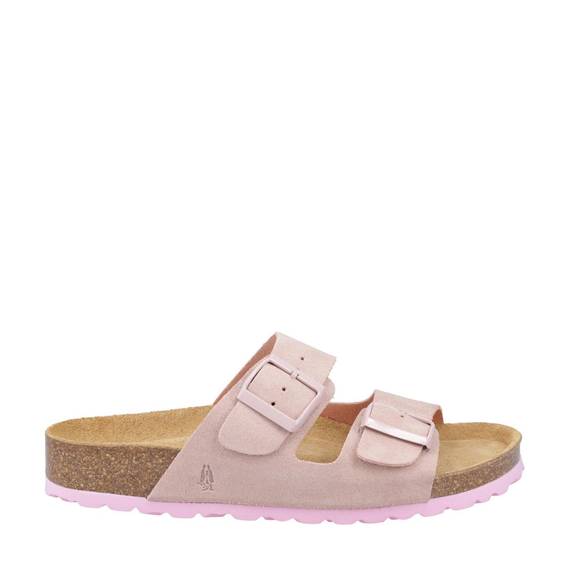 Pink Blaire Suede Flat Sandals main product photo