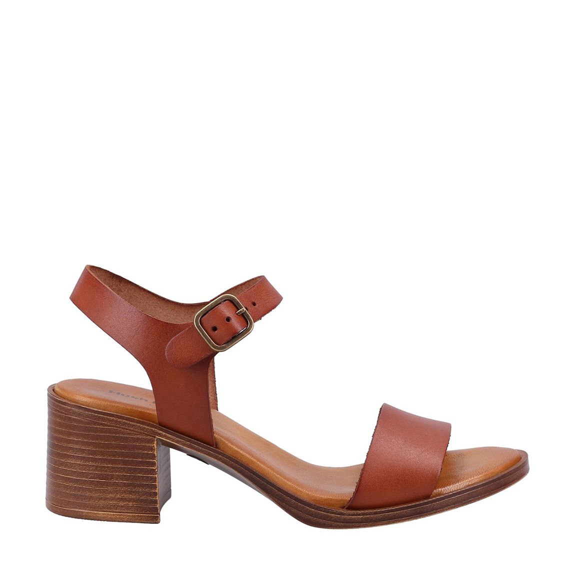 Tan Gabby Leather Heeled Sandals main product photo