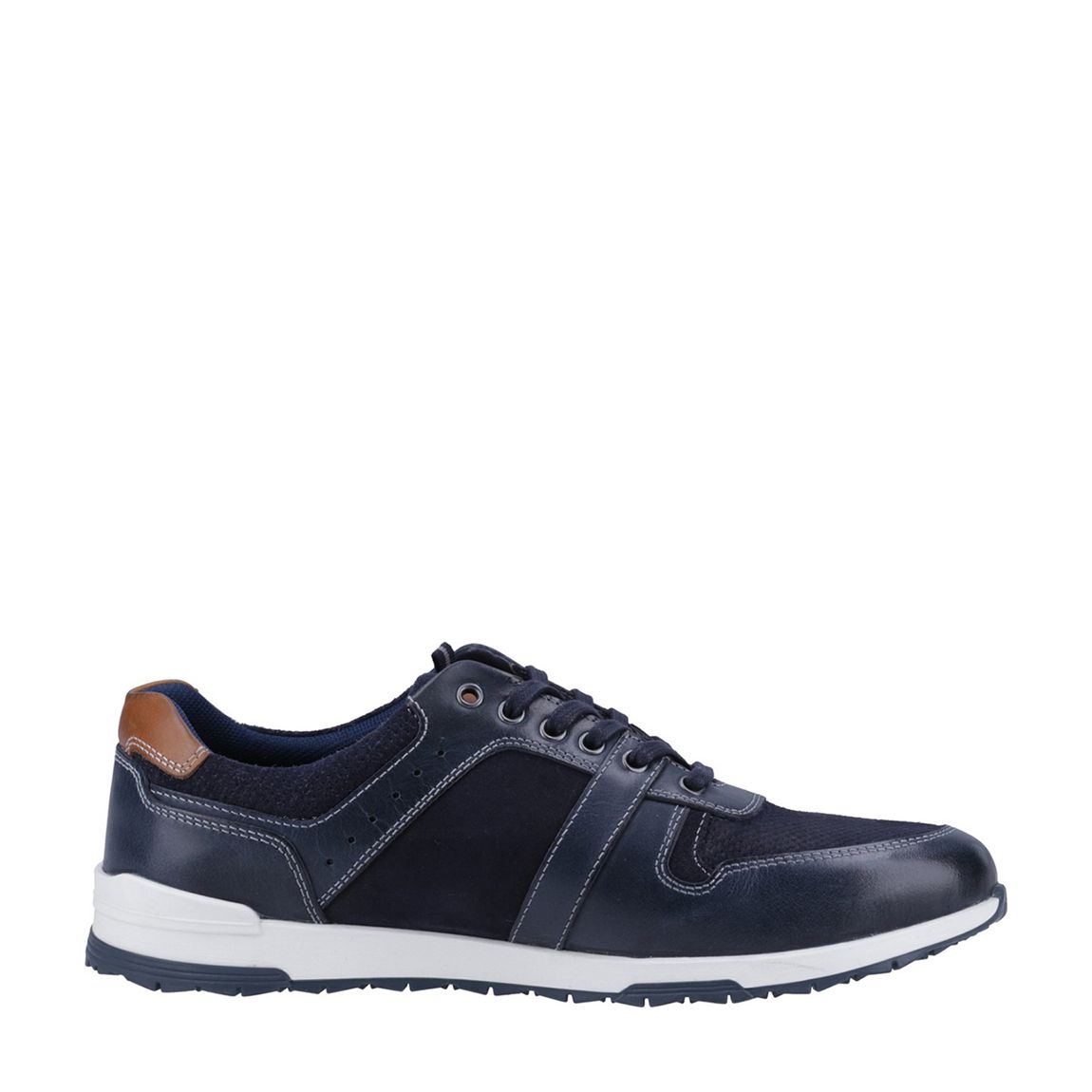 Mens Navy Christopher Leather Trainers main product photo