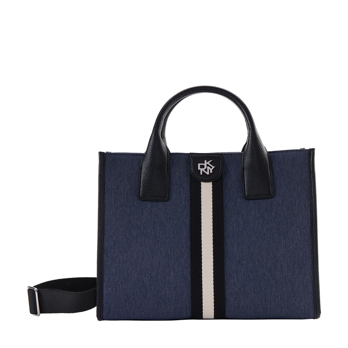 Denim Carol Woven Book Tote Bag main product photo