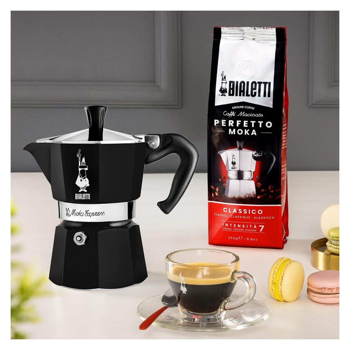 3 Cup Bialetti Moka Express Aluminium Stovetop Coffee Maker main product photo