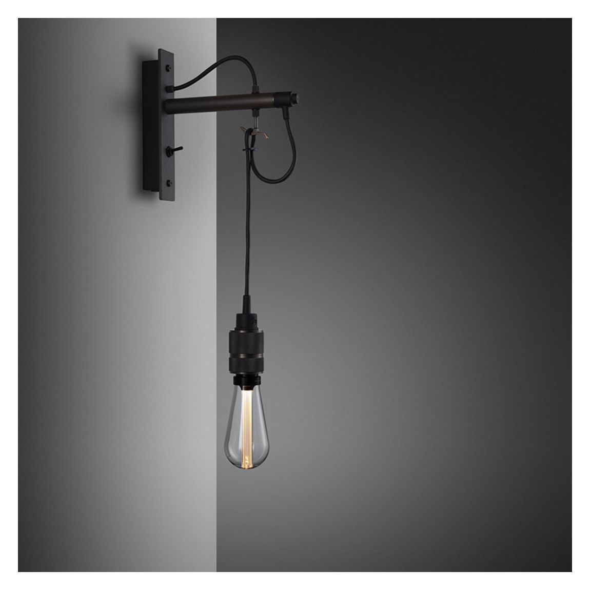 Hooked Wall Light in Graphite & Smoked Bronze main product photo