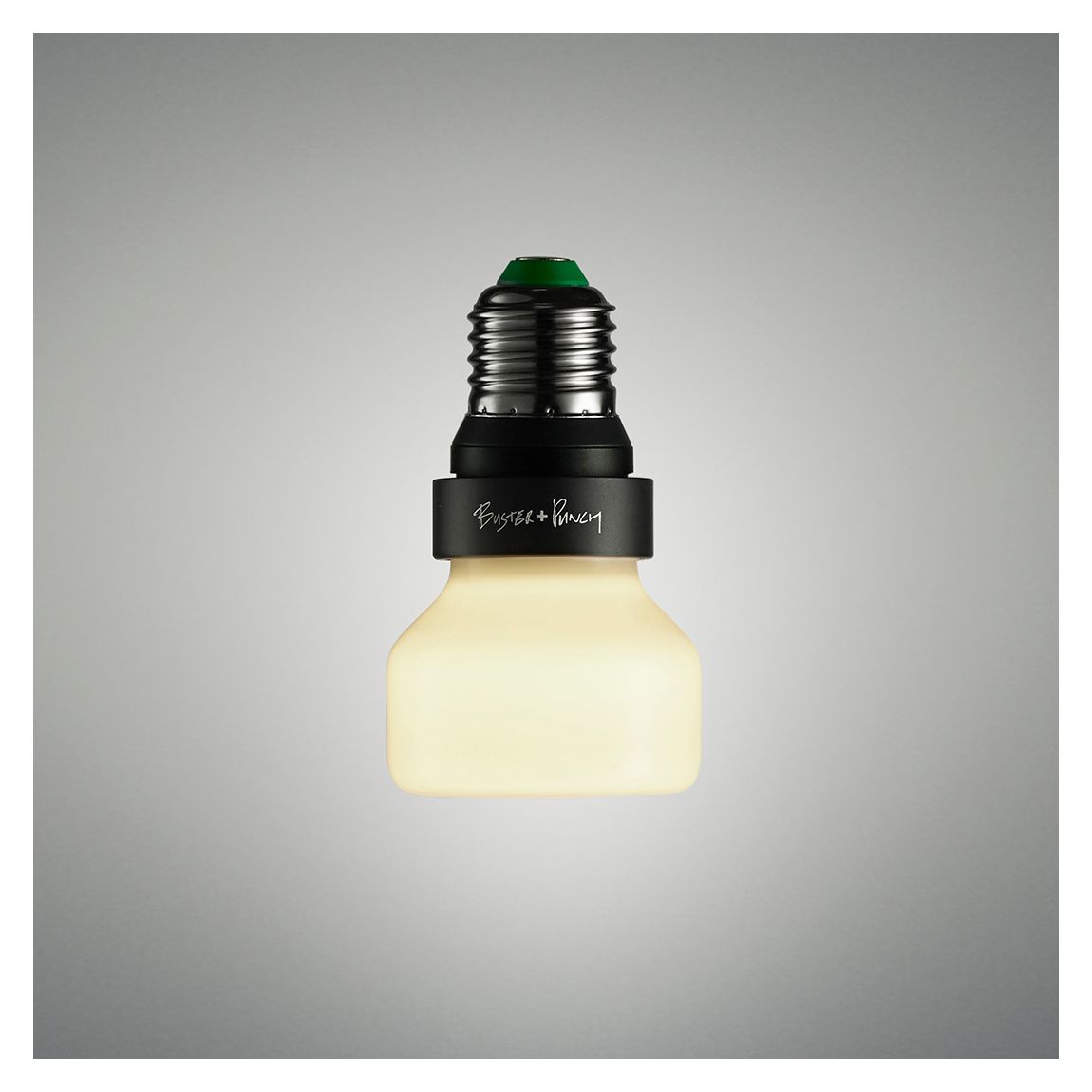 E27 Punch Non Dimmable Bulb in White Opaline Puck Shape main product photo