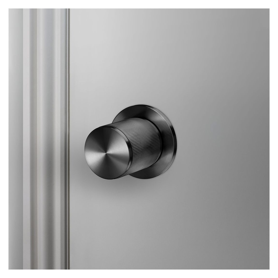 Linear Door Knob Set in Gun Metal main product photo