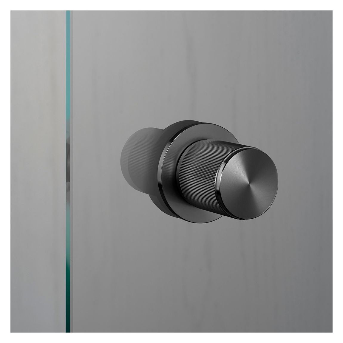 Fixed Linear Door Knob in Gun Metal, Single-sided main product photo