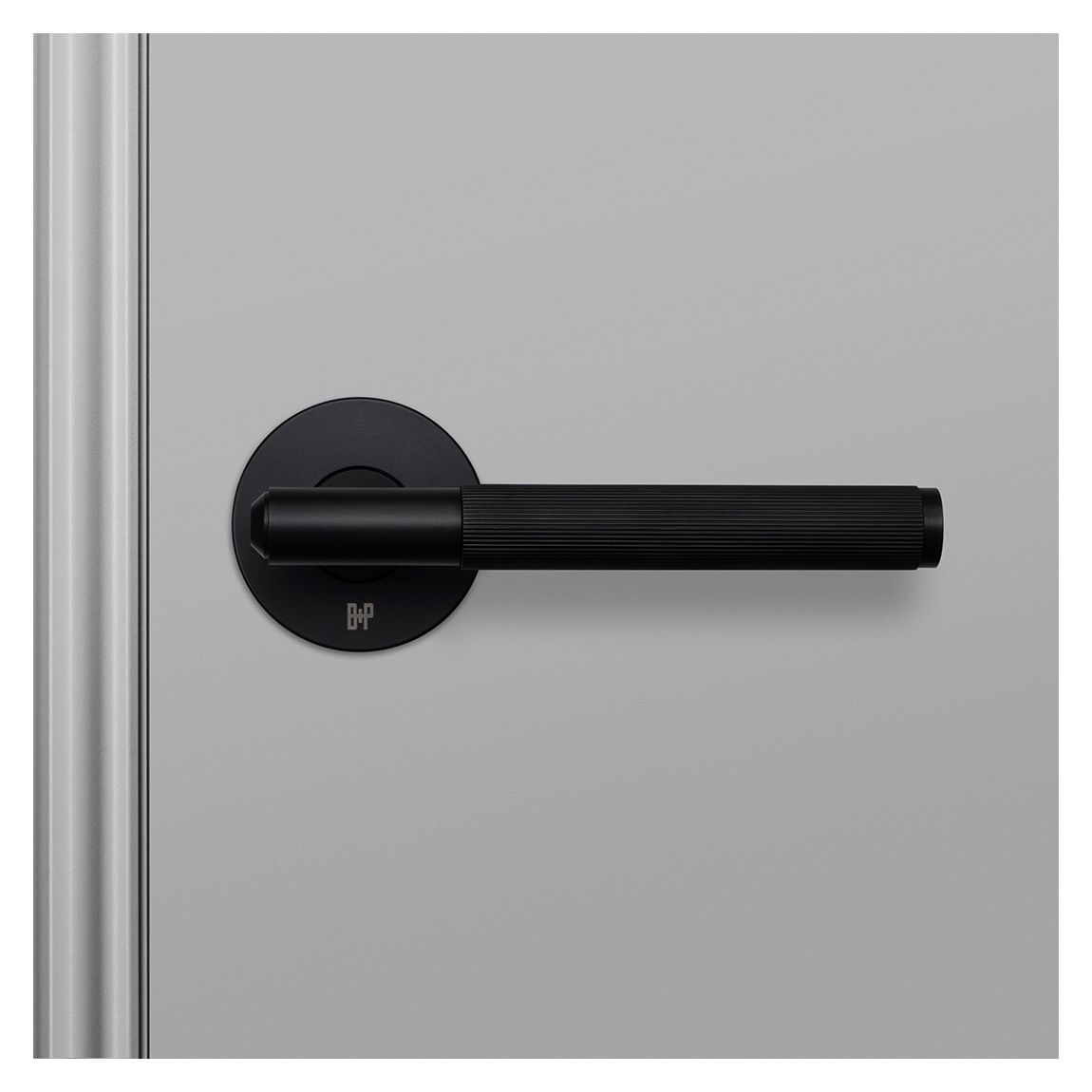 Fixed Linear Door Handle in Welders Black, Single-sided main product photo