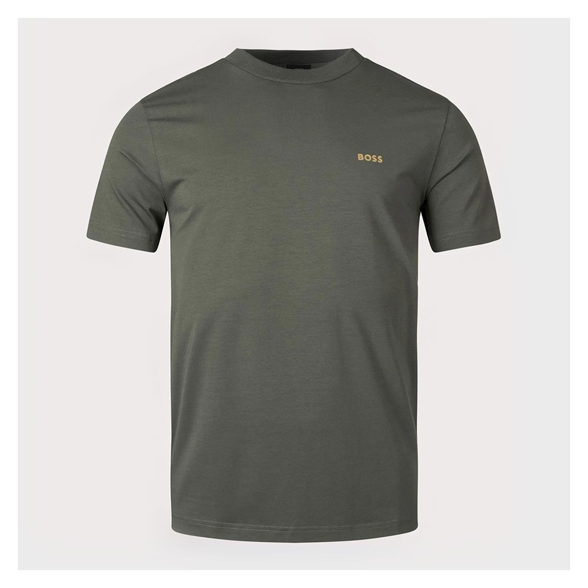 Khaki Contrast Logo Cotton Blend T-Shirt main product photo
