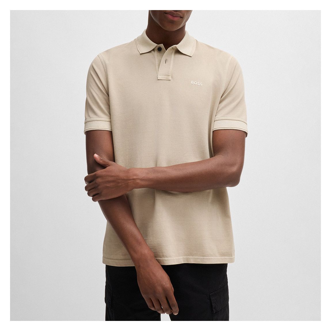 Sand Pique Cotton Polo Shirt main product photo