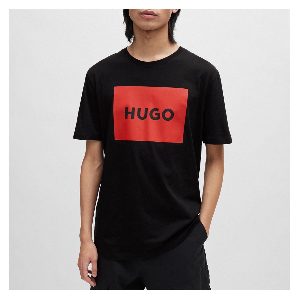 Black/Red Dulive Box Logo Cotton T-Shirt main product photo