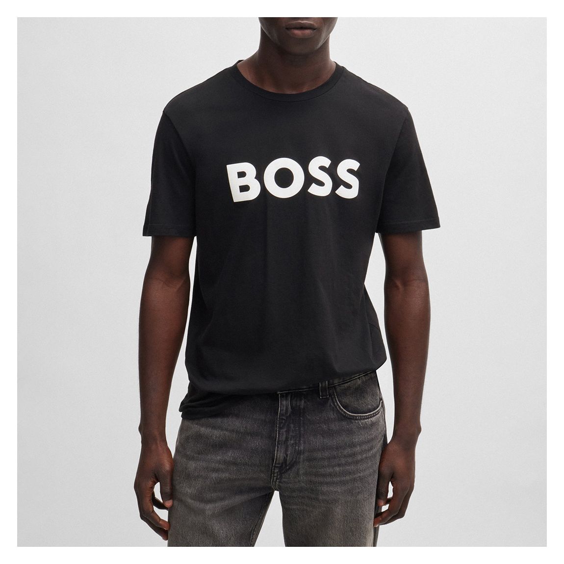 Black Chest Logo Cotton T-Shirt main product photo
