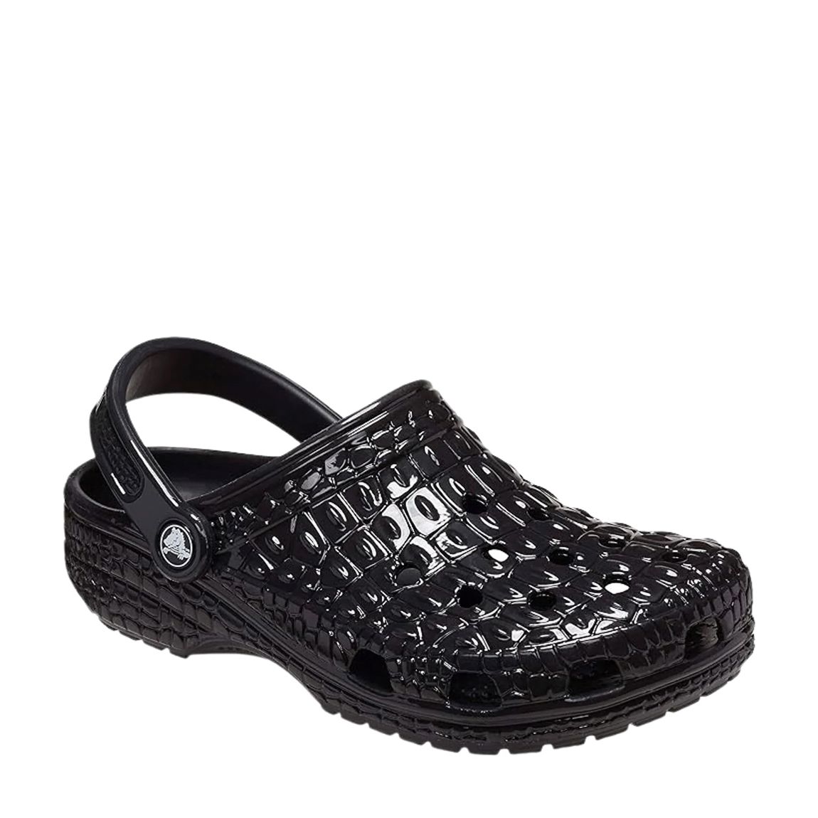 Unisex Black Croc Priny Clog main product photo